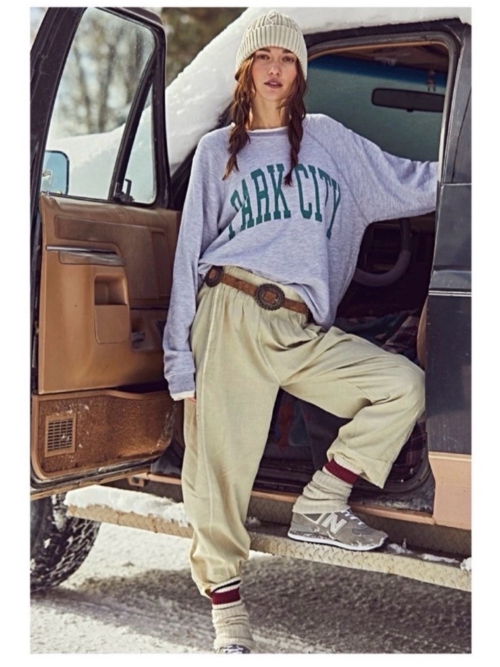 NWT Free People Preppy Poplin Pants In Birch
